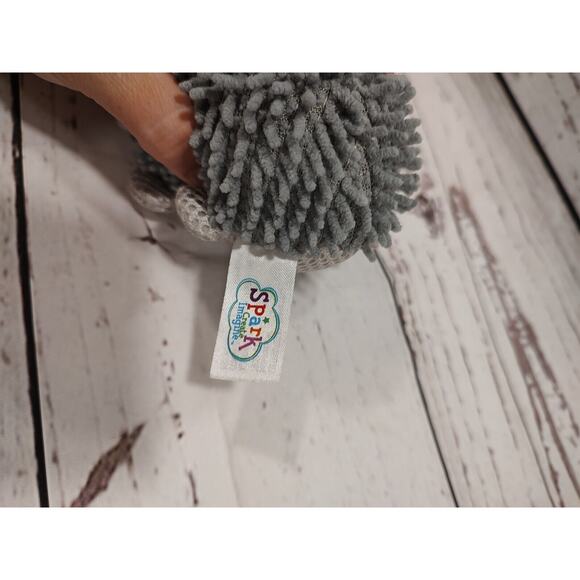 Spark Create Imagine Elephant Plush Animal Scrubs Bath Toy Scrubby Gray - Picture 4 of 6